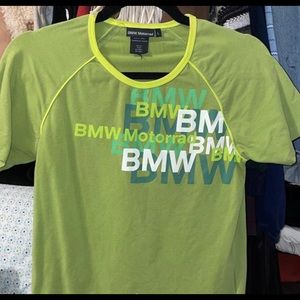 lime green BMW Motorrad tee, medium